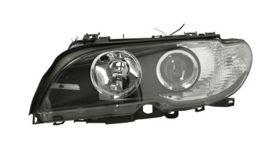 Far Bmw Seria 3 E46 Coupe 03.2003-09.2006 BestAutoVest fata stanga 2011095E  tip bec H7+H7 silver , reflector negru