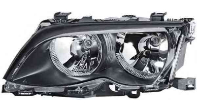 Far Bmw Seria 3 (E46) Sedan/Combi 10.2001-06.2005 BestAutoVest fata stanga tip bec H7+H7 , cu motoras, reflector negru, fara suport becuri