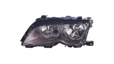 Far Bmw Seria 3 (E46) Sedan/Combi 10.2001-06.2005 TYC fata stanga, tip bec H7+H7 , cu motoras, rama titanium