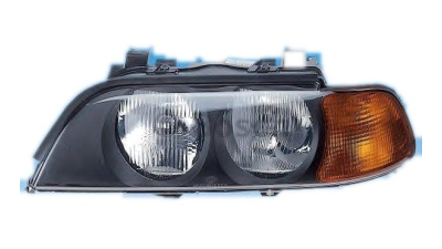 Far Bmw Seria 5 E39 01.1996-08.2000 BestAutoVest fata dreapta , semnalizare portocalie tip bec H7+HB3