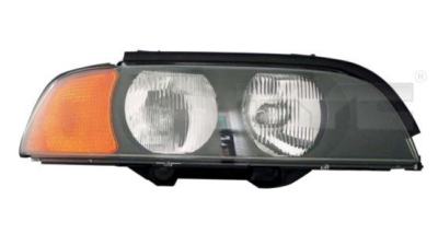 Far Bmw Seria 5 E39 01.1996-08.2000 TYC fata dreapta tip bec H7+HB3 201610FE semnalizare portocalie