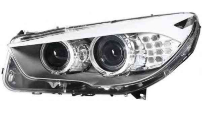Far Bmw Seria 5 GT (F07) 06.2009- HELLA fata stanga, bec D1S+H7, bixenon, lumina curbe, fara becuri, balast si motoras reglare