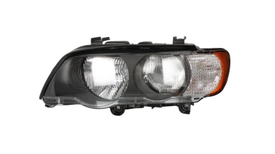 Far Bmw X5 01.1999-05.2003 TYC fata stanga H7+HB3, semnalizator alb, 2050094E