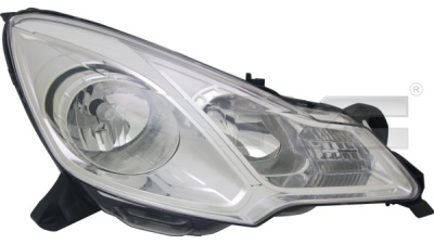 Far Citroen C3 03.2010-, DS3 2010- Depo partea Dreapta H1+H7, cu rama argintie