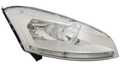 Far Citroen C4 PICASSO (UA/UD) 09.2010-TYC partea Dreapta, semnalizator alb, Bec H1 + H7, reglaj electric
