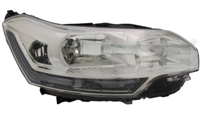 Far Citroen C5 (RD/TD) 01.2008-09.2010 TYC partea Dreapta , cu lumina viraje, tip bec H1+H7+H7, reglaj electric cu motoras