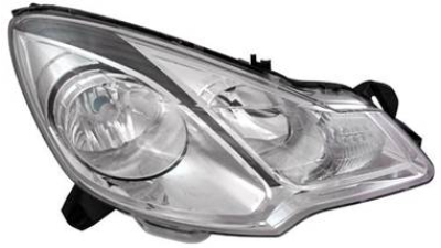 Far Citroen C3 03.2010- VISTEON partea Dreapta H1+H7, cu rama neagra, cu reglare electrica