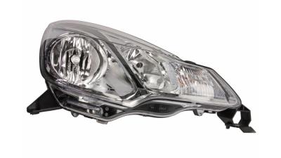 Far Citroen C3 03.2010- TYC partea Dreapta H1+H7, cu rama neagra, cu reglare electrica
