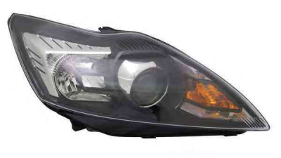 Far Ford Focus 2 (DA_) 01.2008-12.2010 TYC partea dreapta H1+H7 cu motoras , culoare negru, cu lumina pentru viraje