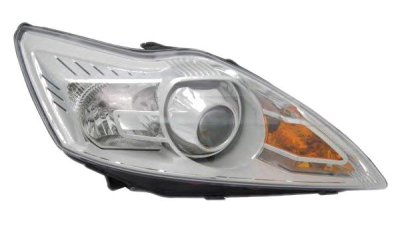 Far Ford Focus 2 (DA_) 01.2008-12.2010 TYC partea stanga H1+H7 cu motoras , culoare crom, cu lumina pentru viraje