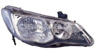 Far Honda Civic Sedan 10.2005-12.2011 DEPO partea Dreapta cu bec HB3+HB4, culoare reflector negru