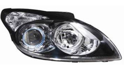 Far Hyundai I30 (FD) 03.2007-03.2012 DEPO partea Dreapta cu bec H1+H7 fara motoras, negru