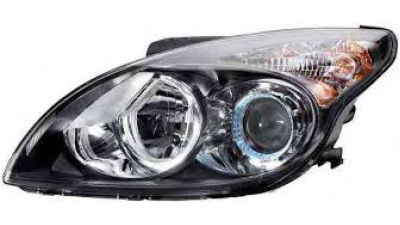 Far Hyundai I30 (FD) 03.2007-03.2012 TYC partea Stanga cu bec H1+H7, argintiu, reglaj electric cu motoras