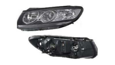 Far Hyundai Santa Fe (CM) 06.2009-08.2012 DEPO partea Stanga tip bec H7+H7 Negru