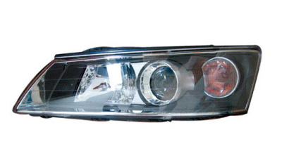 Far Hyundai Sonata (NF) 01.2005-04.2008 DEPO partea Dreapta tip bec H7+H11, Negru, reglaj electric