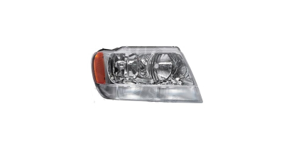 Far Jeep Grand Cherokee 05.1999-12.2004 DEPO partea Dreapta , tip bec HB3A+HB4A fara motoras, semnalizator alb, culoare argintiu
