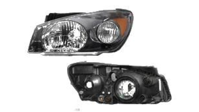 Far Kia Cerato 04.2004-08.2008 OE partea Stanga, reglaj manual, varianta far SUA, culoare negru