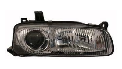 Far Mazda 323F 08.1994-08.1998 DEPO dreapta fata, cu lupa, tip bec H1+H3, reglaj electric