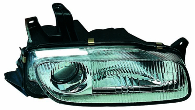 Far Mazda 323F 08.1994-08.1998 DEPO fata stanga, cu lupa, tip bec H1+H3, reglaj electric