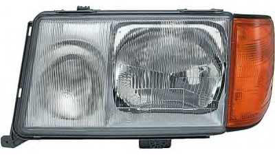Far Mercedes Clasa E W124 (Sedan/Coupe/Cabrio/Combi) 1990-1992 AL Automotive lighting partea Dreapta, tip bec H3+H4, cu semnalizator orange, reglare pneumatica