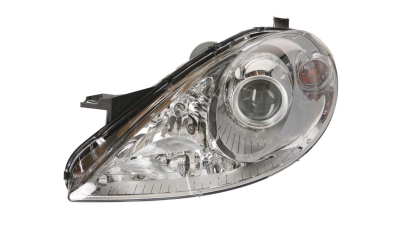 Far Mercedes Clasa A (W169) 09.2004-05.2008 TYC partea Stanga, tip bec H7+H7, reglaj pneumatic, cu lupa