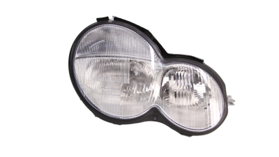 Far Mercedes Clasa C (W203) 05.2000-02.2004 DEPO partea Dreapta, tip bec H7+H7, reglaj pneumatic