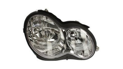 Far Mercedes Clasa C (W203) 01.2003-03.2007 TYC partea Dreapta, tip bec H7+H7, reglaj pneumatic