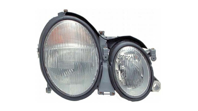 Far Mercedes Clasa CLK (C208) 06.1997-02.2003 HELLA partea Dreapta, tip bec H7+H7, reglaj pneumatic