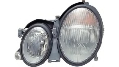 Far Mercedes Clasa CLK (C208) 06.1997-02.2003 HELLA partea Stanga, tip bec H7+H7, reglaj pneumatic