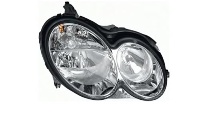 Far Mercedes Clasa CLK (C209) 06.2002-03.2010 HELLA partea Dreapta, tip bec H7+H7, reglaj pneumatic