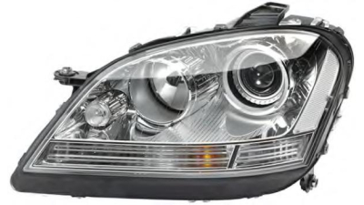 Far Mercedes Clasa ML (W164) 07.2005-06.2008 HELLA partea Stanga, tip bec H7+H7, cu lupa