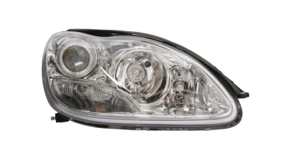Far Mercedes Clasa S (W220) 2003-08.2005 DEPO partea Dreapta, tip bec H7+H7+H7 , cu far ceata, reglare electrica