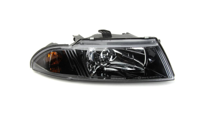 Far Mitsubishi Carisma 09.2002-12.2004 DEPO partea Dreapta, tip bec H4 fara motoras, culoare rama negru