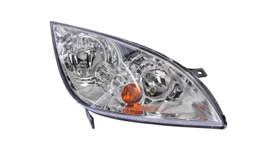 Far Mitsubishi Colt (Z30) 05.2004-10.2008 DEPO partea Stanga, tip bec H7+H7 cu motoras, cu rama cromata