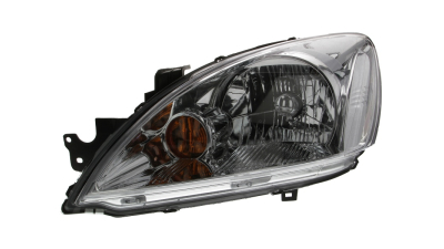 Far Mitsubishi Lancer 09.2003-09.2007 TYC partea Stanga, tip bec H4 fara motoras, culoare rama argintiu