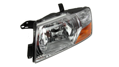 Far Mitsubishi Pajero 01.2003-08.2006 DEPO partea Stanga, tip bec H4 fara motoras, culoare rama argintiu