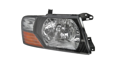 Far Mitsubishi Pajero 01.2003-08.2006 DEPO partea Dreapta, tip bec H4 fara motoras, culoare rama argintiu