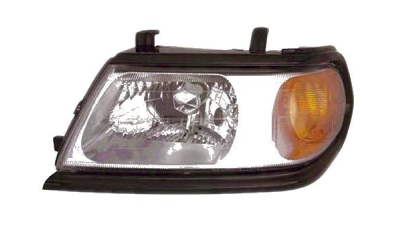 Far Mitsubishi Pajero Montero Sport 06.2004-12.2007 DEPO partea Dreapta, tip bec H4 fara motoras, culoare rama negru