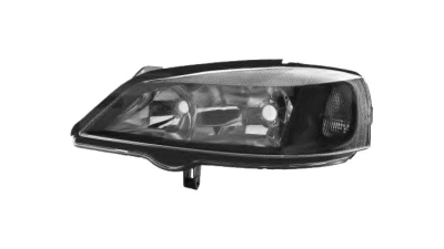 Far Opel Astra G 01.1998-2009; TYC fata stanga, tip bec H7+HB3, culoare rama negru , electric, fara motoras, 