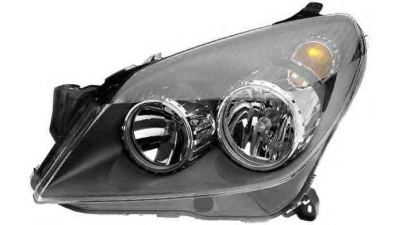 Far Opel Astra H 10.2003-12.2012 HELLA fata stanga tip bec H1+H7 fumuriu cu motoras