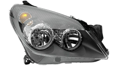 Far Opel ASTRA H 10.2003-12.2012 BestAutoVest partea Dreapta, tip bec H1+H7+H21W+W5W cu motoras, cu suport becuri, culoare rama negru