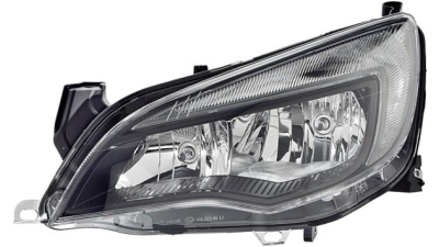 Far Opel Astra J 01.2013- , 5usi/ Sedan/ Estate HELLA fata stanga daytime running light, tip bec H7+H7, culoare negru