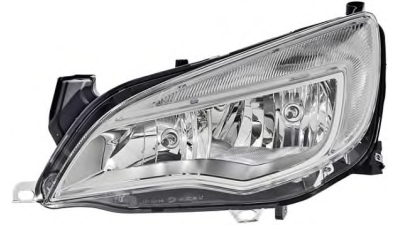 Far Opel Astra J 09.2009-12.2012 HELLA fata stanga daytime running light , tip bec H7+H7, culoare argintiu