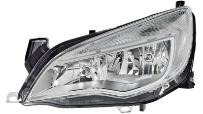 Far Opel Astra J 09.2009-12.2012, 5usi/ Sedan/ Estate, TYC fata dreapta, tip bec H7+H7, culoare argintiu