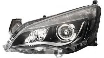 Far Opel Astra J 09.2009- HELLA fata stanga daytime running light tip bec D1S+H11 1ZT 010 012-411, cu lumina viraje