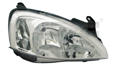 Far Opel Corsa C 09.2004-10.2010 TYC fata stanga, tip bec H1+H7 , reglare electrica, far tip Valeo