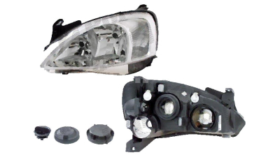 Far Opel Corsa C 07.2000-10.2003 TYC fata stanga, tip bec H7+H7 , reglare electrica, far tip Valeo, fara motoras