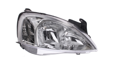 Far Opel Corsa C 10.2003-02.2005,  TYC fata dreapta tip bec H7+H7, reglare electrica, fara motoras, fara suport becuri, TYC 20-6065-25-2