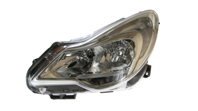 Far Opel Corsa D 01.2011-12.2014 VALEO fata stanga , tip bec H1+H7+HPC24WY, culoare argintiu, reglare electrica