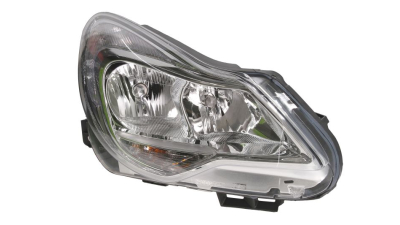 Far Opel Corsa D 01.2011-12.2014 VALEO fata dreapta , tip bec H1+H7+HPC24WY, culoare argintiu, reglare electrica